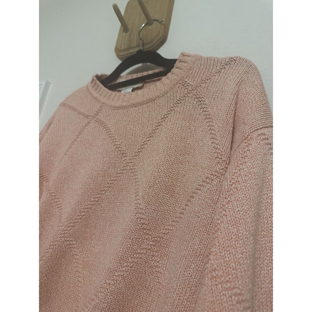 Vtg Bilancioni Men’s Sweater Long Sleeve Crewneck Silk Cotton US Sz L Argyle - Picture 4 of 9
